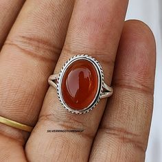 Carnelian Ring, 925 Silver Ring, Promise Ring, Women Ring, Handmade Ring, Pretty Ring, Carnelian Gemstone, Statement Ring, Wedding Ring, Boho Ring, Silver Stone Ring, Gemstone Jewelry, Silver Stone Jewelry, Gift For Her, Silver Band Ring, Silver Rings With Polished Carnelian, Silver Carnelian Rings With Polished Finish, Anniversary Carnelian Rings With Polished Finish, Carnelian Gemstone Rings For Anniversary, Silver Carnelian Ring Stamped 925, Amber Carnelian Rings For Anniversary, Carnelian Gemstone Rings In Oval Cabochon Shape, Silver Carnelian Wedding Rings, Oval Carnelian Moonstone Ring For Anniversary