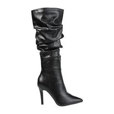 Add some drama to your favorite looks with the Sarie boot by Journee Collection. This slouchy boot features supple vegan leather and a soft 4 mm true comfort foam footbed for the perfect fit. A tall stiletto heel elevates the look for a leg-lengthening lift.Features: ComfortClosure Type: ZipperFootwear Technology: Memory Foam InsoleShaft Circumference: 14 1/2 InchesBoot Shaft Height: 14 InchesShoe Heel Height: 4 InchesUpper/Outer Base Material: 100% PolyuretheneShoe Lining Material: FabricSole … Elegant Boots For Date Night In Fall, Elegant Fall Date Night Boots, Chic Fitted Boots For Date Night, Knee-high Boots For Night Out In Winter, Fall Knee-high Pointed Toe Boots For Night Out, Pointed Toe Mid-calf Boots For Night Out, Pointed Toe Mid-calf Boots For Fall Night Out, Wide Calf Pointed Toe Mid-calf Boots For Night Out, Fall Heeled Boots For Night Out With Pointed Toe