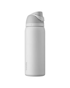 a white insulated water bottle on a white background