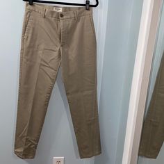 Khaki, Slim Tapered Pants. 30 X 32. Brand New. Open To Offers. Classic Mid-rise Work Pants, Fitted Khaki Chinos For Spring, Spring Work Pants With Welt Pockets And Straight Leg, Khaki Straight Leg Chinos For Spring, Classic Mid-rise Work Pants For Spring, Spring Khaki Straight Leg Chinos, Casual Fitted Khaki Dress Pants, Khaki Cotton Dress Pants For Spring, Spring Business Casual Full Length Chinos