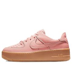 Nike Womens WMNS Air Force 1 Sage Low 'Coral Gum' Washed Coral/Gum Light Brown-White-Washed Coral AR5409-600 New Air Force 1, Air Force 1 Sage Low, Nike Air Force 1 Sage Low, Shoe Nike, Force One, Nike Shoes Women, Nike Store, Nike Cortez Sneaker, Nike Air Force 1