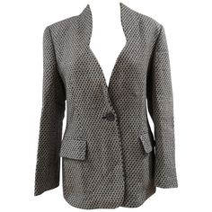 Gianfranco Ferre white grey blazer wool jacket size 44 it Gianfranco Ferre, Grey Blazer, Wool Jacket, Women's Blazer, Fashion Outfits, Blazer, Wool, Grey, White