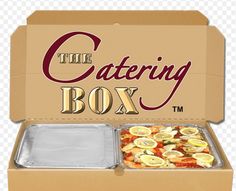 the catering box is open and ready to be eaten