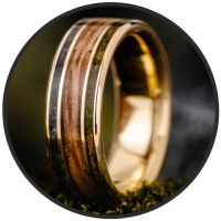 an image of a wedding ring with wood in it