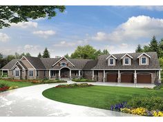 this is an artist's rendering of these country homeplans and their driveways