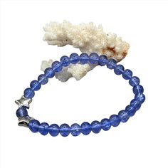 Blue Crackle Glass Bracelets | Star Bracelet | Bec Sue Jewelry Shop