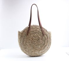 Free U.S. shipping. Style:  , color:Khaki, suite for season：Spring, Summer, Autumn, Winter ，Going out, Hanging out, Material Straw, Circle Straw Beach Bags Summer Travel Shoulder Bags Woven Beach Bags, Round Straw Bag, Straw Beach Bag, Wicker Bags, Straw Tote Bag, Woven Handbags, Rattan Bag, Straw Bags, Straw Tote