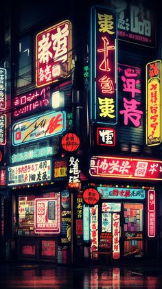 Neon Signs Aesthetic, Japan Cyberpunk, Japanese Cityscape, Japanese Cyberpunk, Basketball Girl, Neon City, Illustration Techniques, Cyberpunk Aesthetic, Cyberpunk City