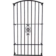 an iron gate on a white background