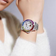 Best Automatic watches for men and women,self winding watch,luxury rainbow watch online sale,free shipping worldwide - Davena watch! Luxury Silver Embellished Jewelry, Luxury Embellished Silver Jewelry, Skeleton Watches, Watch Luxury, Automatic Watches For Men, Online Sale, Automatic Watch, Online Sales, Jewelry Stores