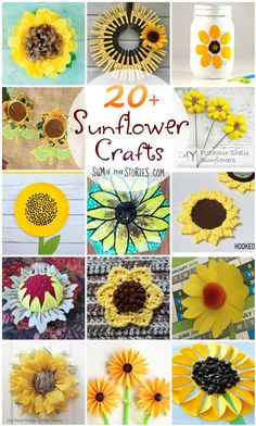 sunflower crafts that are easy to make and great for the summertime kids's room