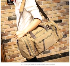 Brand Name: Lkblock Main Material: CanvasMaterial Composition: High quality canvaHardness: SoftClosure Type: zipperModel Number: XPItem Height: 29cmOccasion: VersatileItem Length: 52cmItem Weight: 1.25kgGender: MENHave Drawbars: NoItem Width: 24cmTravel Bag: Travel DuffleStyle: vintagePattern Type: SolidStyle: "European and American Style Leather Bags Women, Aluminum Wallet, Man Purse, Travel Rucksack, Genuine Leather Totes, Vintage Military, Weekend Bag, 2019 Fashion, Duffel Bag Travel