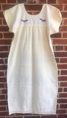 "Hardly worn if at all-Pit to pit 22\"(blouson)/sleeve length 3\"/length (shoulder to bottom) 49\"/no labels/smoke free environment/clean -no issues (102)" Traditional Spring Daywear Dress, Folk Style Cotton Dresses For Daywear, Cotton Folk Dresses For Daywear, Folk Style Summer Dresses For Daywear, Fitted Peasant Dress With Short Sleeves, Fitted Short Sleeve Peasant Dress, Traditional Tunic Dresses For Daywear, Traditional White Linen Dress, Peasant Style Short Sleeve Day Dress