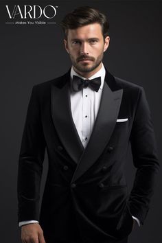 >>ORIGINAL ARTWORK AND CONTENT, PLEASE DO NOT COPY<< Men Suits, Suits For Man, Stylish Formal Black Velvet Jacket for Men - Classic Dinner Suit Coat - Formal Attire, Formal piece Wedding Suit, Double Breasted, Formal Fashion Slim Fit Suit. Elevate your style with our sophisticated Black Velvet Jacket for men, a must-have addition to your formal wardrobe. Crafted with precision, this stylish dinner suit blazer exudes timeless charm and undeniable class. Whether it's a special event, a dinner date, or a formal gathering, this jacket will make you stand out. Its rich, luxurious black velvet fabric not only feels incredibly soft but also adds a touch of opulence to your look. 👔 Key Features: Premium quality black velvet fabric Classic and versatile design Tailored for a perfect fit Comfortabl New Years Outfit For Men, Black Velvet Suits For Men, Black Velvet Tuxedo Men, Single Breasted Suits For Black-tie Events, Single-breasted Suits For Black-tie Events, Luxury Single Breasted Outerwear For Black Tie, Luxury Single-breasted Outerwear For Black Tie, Designer Long Sleeve Suits For Black-tie Events, Black Tuxedo Style Outerwear With Shawl Collar