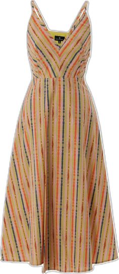 Emily Lovelock Dress Nicole Dress in Multi Spring Multicolor Striped Dresses, Spring Dresses With Vertical Stripes In Multicolor, Multicolor Dress With Vertical Stripes, Multicolor Vertical Stripe Dress, Chic Multicolor Vertical Stripes Dress, Lined Multicolor Midi Dress, Multicolor Lined Knee-length Midi Dress, Lined Multicolor Knee-length Midi Dress, Summer Midi Dress With Vertical Stripes