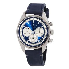 Zenith Chronomaster, Blue Dial Watch, 5 O Clock, O Clock, Men's Watch, Luxury Watch, Leather Band, Sapphire Crystal, Men's Collection