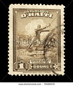 an old postage stamp with the image of a man on horseback