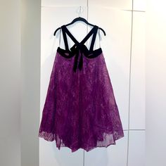 Nwt Philosophy Di Lorenzo Serafini Lace Glitter Overlay Mini Dress Purple Mini Dress Fully Lined Velvet Straps Back Partial Zipper Made In Hungary It Size 42, Us Size 6-8 Msrp $1090 Purple Lace Dress For Gala, Glitter Overlay, Purple Mini Dress, Hooded Sweater Dress, Glitter Overlays, Purple Mini Dresses, Red Floral Dress, Runway Dresses, Pleated Mini Dress