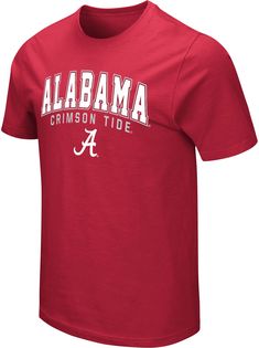 Design Short sleeve, crew neck t-shirt Ribbed, tagless collar with interior taping Standard fit Style and Team Spirit Screen-printed team graphics Additional Details One size fits most Officially licensed product Alabama Crimson, Alabama Crimson Tide, Crimson Tide, Fit Style, Team Spirit, Alabama, Neck T Shirt, Fun Sports, Fitness Fashion