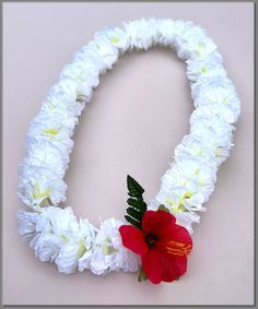 White Color Carnations Flower Silk Lei Carnations Flower, White Carnations, Flower Lei, White Carnation, Carnation Flower, Pool Parties, Hibiscus Flower, Hibiscus Flowers, Formal Attire