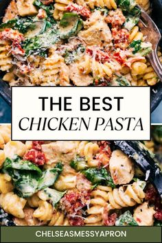 the best chicken pasta with spinach and cheese