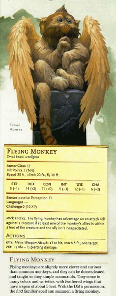 an advertisement for flying monkey, with the caption above it