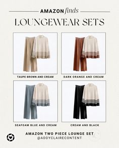 Amazon finds/ amazon PJs/ Lounge sets for women/ Workout sets/ Amazon, amazon finds/ cozy sets/ cozy beige set/ cream sets/ affordable sets/ gift ideas for her #loungewear #loungesets #loungewearsets #cozy #comfy Follow my shop @Addy_Claire on the @shop.LTK app to shop this post and get my exclusive app-only content! #liketkit #LTKtravel #LTKstyletip #LTKSeasonal @shop.ltk https://liketk.it/4pKQO Lounge Sets For Women, Two Piece Lounge Set, Lounge Wear Sets, Matching Lounge Set, Find Amazon, Women Workout, Gift Ideas For Her