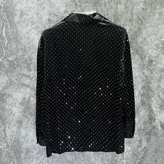 Hearujoy Mens Diamond-Encrusted Long-Sleeve Casual Shirt Autumn Genderless Fashion Youth Nightclub Loose Niche Temperament Shirt Unisex Tips: Please choose the size according to your height and weight.1. Order size is EU size.2. As measured by hand,1-3 cm difference is allowed (1cm=0.39inch).3. Different computer can display different colors even if it is the same color.please allow reasonable color difference.4. Normally we can send your order within 3 days after the payment, If not, please con Black Long Sleeve Party Shirt, Black Party Shirt For Winter, Winter Party Black Shirt, Long Sleeve Shirt For Night Out Party Season, Black Long Sleeve Top For Party Season, Genderless Fashion, Denim Flares, Height And Weight, Casual Shirt