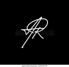 a black and white logo with the letter r in it's center, on a black background