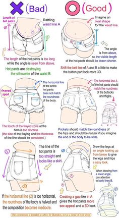 how to draw shorts for men and women with step by step instructions on how to draw them