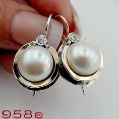 Hey, I found this really awesome Etsy listing at https://www.etsy.com/listing/702918059/ready-to-ship-great-handcrafted-sterling Round Pearl Pendant Earrings For Anniversary, Bride Earrings Pearl, Round Pearl Earrings, Cocktail Earrings, Metal Smithing, Pearls Earrings, Jewelry Styles, Stone Dangle Earrings, Big Pearl