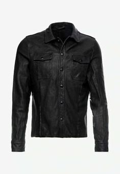 Trendy Fashion Men's Shirt Jacket Black Real Soft Genuine Leather Shirt, Mens Coats Jackets Leather Shirts, Mens Leather Shirt, Mens Fur Coat, Mens Fur, Best Leather, Western Jacket, Leather Jacket Style, Leather Shirt, Western Shirt