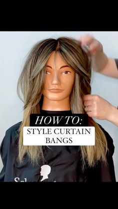 In a follow up to my recent Reel about how to cut curtain bangs, here’s how to style them! ⚡️I used an @ibizahairtools B3 brush for this… | Instagram Blowdry Curtain Bangs, Cut Curtain Bangs, Styling Bangs Tutorial, Huge Library, Bangs Tutorial, Blonde Bangs, Haircut Tutorial, Bangs With Medium Hair, Hair Appointment