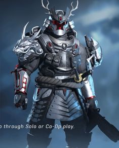 Samurai Power Armor, Exoskeleton Armor, Futuristic Warrior, Vorpal Blade, Japanese Warriors, Halo Funny