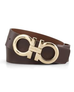 N2BYV Salvatore Ferragamo Large-Gancini-Buckle Belt, Tan Fancy Accessories, Mens Accessories Jewelry