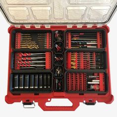 an open tool box filled with various tools