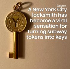 NYC Token Key New York City Manhattan, Nyc Subway, How To Become, Key, Turn Ons