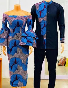 Women Ankara Dresses, African Couple Outfit, Couples Attire, Ensemble Couple, Prom Couples Outfits, Matching Couple Outfit, Model Couple