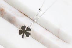 Sterling silver clover necklace Cross Necklace Simple, Tiny Cross Necklace, Cactus Necklace, Necklace Leaf, Star Of David Pendant, Tiny Charm, Tiny Star, Clover Necklace, Bridesmaid Necklace