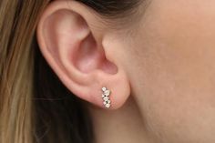 14K Gold Diamond Cluster Earrings – FERKOS FJ Diamond Stud Earring, Diamond Cluster Earrings, Diamond Jewelry Designs, Heart Shaped Rings, Diamond Cluster Ring, Cluster Earrings, Diamond Stud, Diamond Cluster, Stud Earring