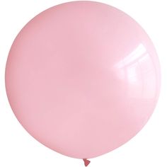 a large pink balloon floating in the air