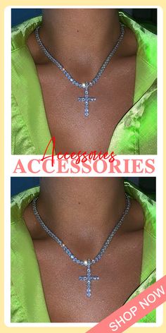 Necklace Online, Wholesale Fashion, Accessories Shop, Silver Fashion, Fashion Casual, Cross Necklace, Buy Now, Casual Fashion, Pendant Necklace