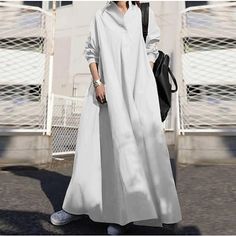 Season:Summer,Fall,Winter,Autumn,Spring; Fabric:Cotton Blend; Sleeve Length:Long Sleeve; Look After Me:Machine wash; Gender:Women's; Style:Casual,Casual Daily,Basic; Elasticity:Micro-elastic; Occasion:Vacation,Daily,Outdoor,Fall Dress,Winter Dress; Fit Type:Loose Fit; Dresses Type:Swing Dress,White Dress,Cotton Linen Dress,Casual Dress; Pattern:Pure Color; Design:Pocket; Neckline:Shirt Collar; Front page:FF; Listing Date:04/09/2021; 2024 Trends:2023,2022; Bust:null; Length:null; Special selected products:COD,PlusSize; Fit US Size:null; Fit UK Size:null; Fit EU Size:null; Dress Length Type:Maxi long Dress Vestidos Retro, Sundress Casual, Button Shirt Dress, Long Sundress, Loose Maxi Dress, Maxi Shirts, Autumn Dress, Maxi Shirt Dress, Oversized Dress