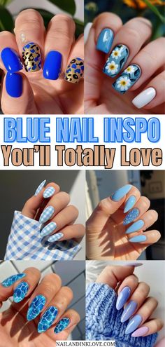 blue nails, blue nail inspo, summer nails 2024, Korean blue nails, blue nail art, beachy nails, July 4th nails, 4th of July nails, July 4th nail ideas, 4th of July nail ideas, July 4th nail designs 2024 Blue Nail Inspo, Beach Nail Designs