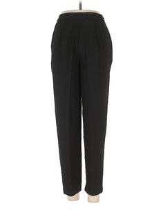 Plaza South Casual Pants Size: 6 Black Bottoms - used. 100% POLYESTER, Cropped, Solid, High Rise | Plaza South Casual Pants - High Rise: Black Bottoms - Size 6 Petite Black Trousers For Daywear, Black Tapered Leg Bottoms For Daywear, Elegant Black Bottoms For Daywear, Elegant Black Daywear Bottoms, Black High-waisted Pants For Daywear, Classic Bottoms For Daywear, Black Tapered Leg Pants For Daywear, Classic Long Pants For Daywear, Black Tapered Leg Daywear Pants