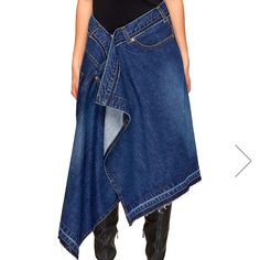 Sacai Asymmetrical Denim Skirt 2jp M