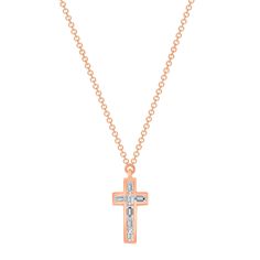 This item is made to order and takes 4-6 Weeks to complete.Materials Gold, Diamond Description Up for sale is a beautiful 14k Gold Baguette Cross Diamond Necklace. Round Brilliant diamond weight: 0.17 CaratsColor F-G Clarity: SISpecifications:-Model #: SC55007316-Metal Type: Rose, Yellow, and White Gold-Metal Purity: 14K-Chain Length: Adjustable 16" to 18"-Total Diamond Weight: 0.17 Carats-Color: F-G-Clarity: SI Brief Overview:-Free Chain Included-14 Day Return Policy-Conflict Free Diamonds-Sati Formal Rose Gold Baguette Jewelry, Rose Gold Baguette Cut Fine Jewelry Necklace, Luxury Baguette Cut Necklace For Gift, Elegant Cross Shaped Jewelry With Baguette Diamonds, Elegant Cross Jewelry With Baguette Diamonds, Rose Gold Baguette Cut Jewelry Gift, Rose Gold Baguette Cut Necklace For Gift, Gold Sterling Silver Necklace With Baguette Diamonds, Gold Sterling Silver Necklaces With Baguette Diamonds