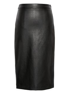 Vegan Leather Pencil Skirt Banana Republic Outfits, Vegan Leather Skirt, Fall Fashion Trends Women, Leather Pencil Skirt, Pencil Skirt Black, Cold Weather Outfits, Midi Skirts, Women's Skirts, Casual Winter Outfits