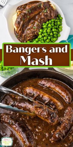 Bangers and Mash Bangers And Mash Recipe, Traditional English Food, British Cooking, British Recipes, English Pub, Bangers And Mash, Scottish Recipes, Onion Gravy, Pub Food