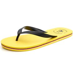 Men's Flip-flops Beach Thong Sandals By Hammer Anvil MSRP $24.50 Our comfortable and stylish beach flip-flops will be your favorite casual sandals this summer! Product Features Manmade Materials Casual summer sandals Soft and flexible 5/8" sole Soft rubber thong strap Lightly textured footbed and treaded outsole to prevent slippage Available in solid colors or beach scenery prints 'Beach' features a sunny seashore beach image with green thong straps to complement the blue green ocean waves 'Pier Non-slip Flip Flops For Surfing And Beach Season, Non-slip Flip Flops For Surfing During Beach Season, Comfortable Yellow Flip Flops For Beach, Yellow Non-slip Beach Sandals, Yellow Non-slip Flip Flops For Vacation, Yellow Casual Flip Flops For Beach, Casual Yellow Flip Flops For Beach, Yellow Beach Slippers For Summer, Yellow Summer Flip Flops For Beach Season